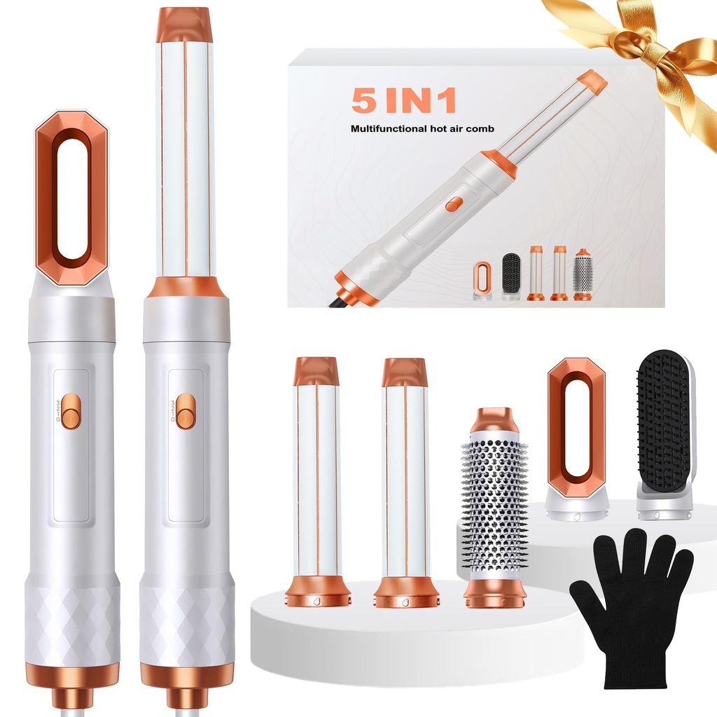 5 in 1 Hair Styler Airbrush 5 in 1 Multi Styler, Air Styler 5 in 1 with Air Curler, Hair Dr