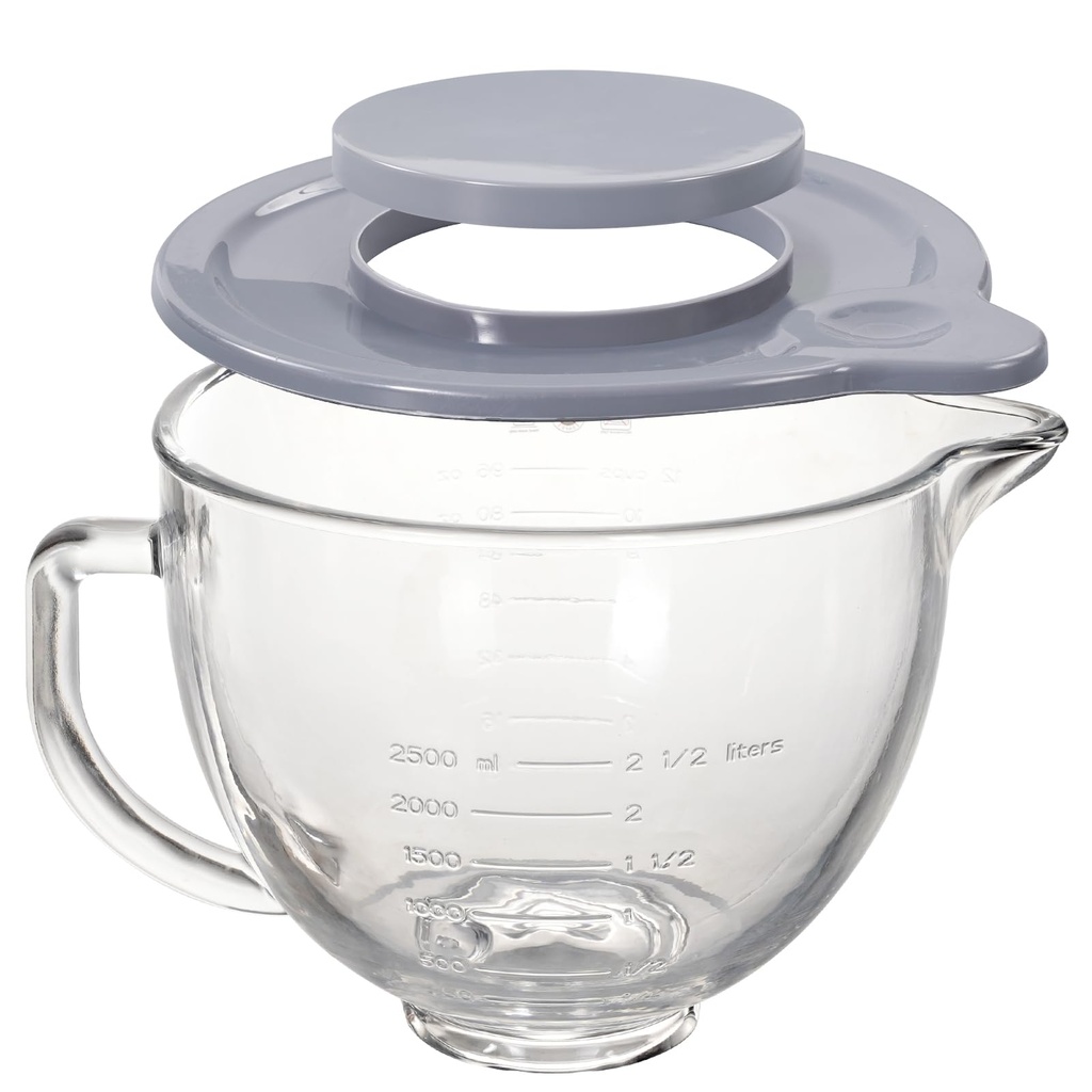 Gdrtwwh Glass Bowl for KitchenAid 4.3-4.8L Stand Mixer,Replacement with KitchenAid Artisan M