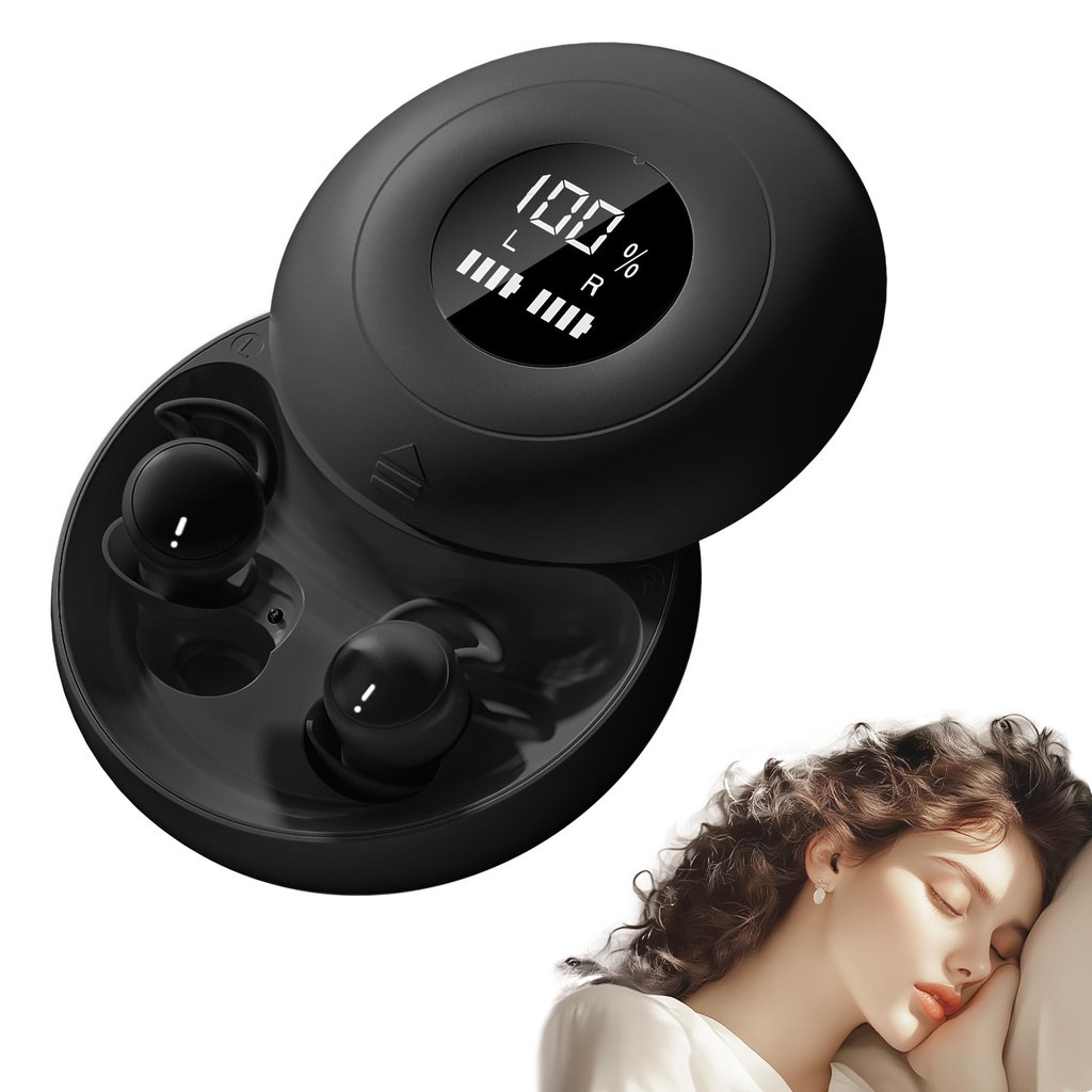 sunvito Sleep Earbuds for Side Sleepers, Mini Invisible Wireless Bluetooth 5.4 Micro Sleep