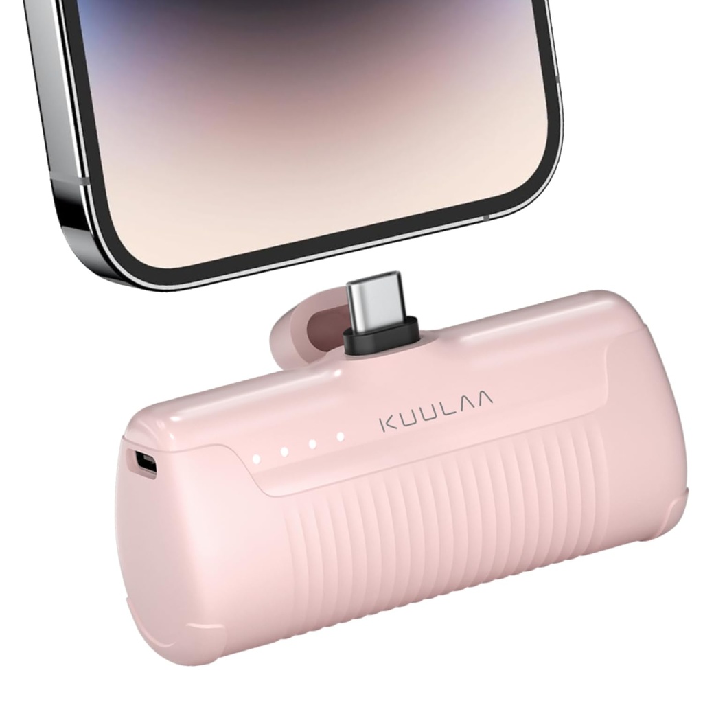 Kuulaa Mini Power Bank 4500mAh,PD 16W Ultra Compact Portable USB C Charger,Small Portable Ch