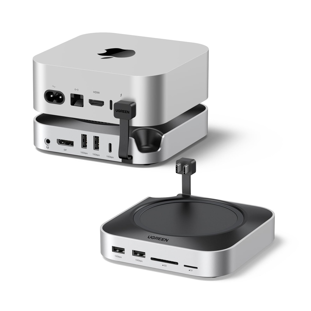 UGREEN Mac Mini M4 Dock with DisplayPort, 8K@120Hz/4K@240Hz Max Display, Up to 8TB M.2 