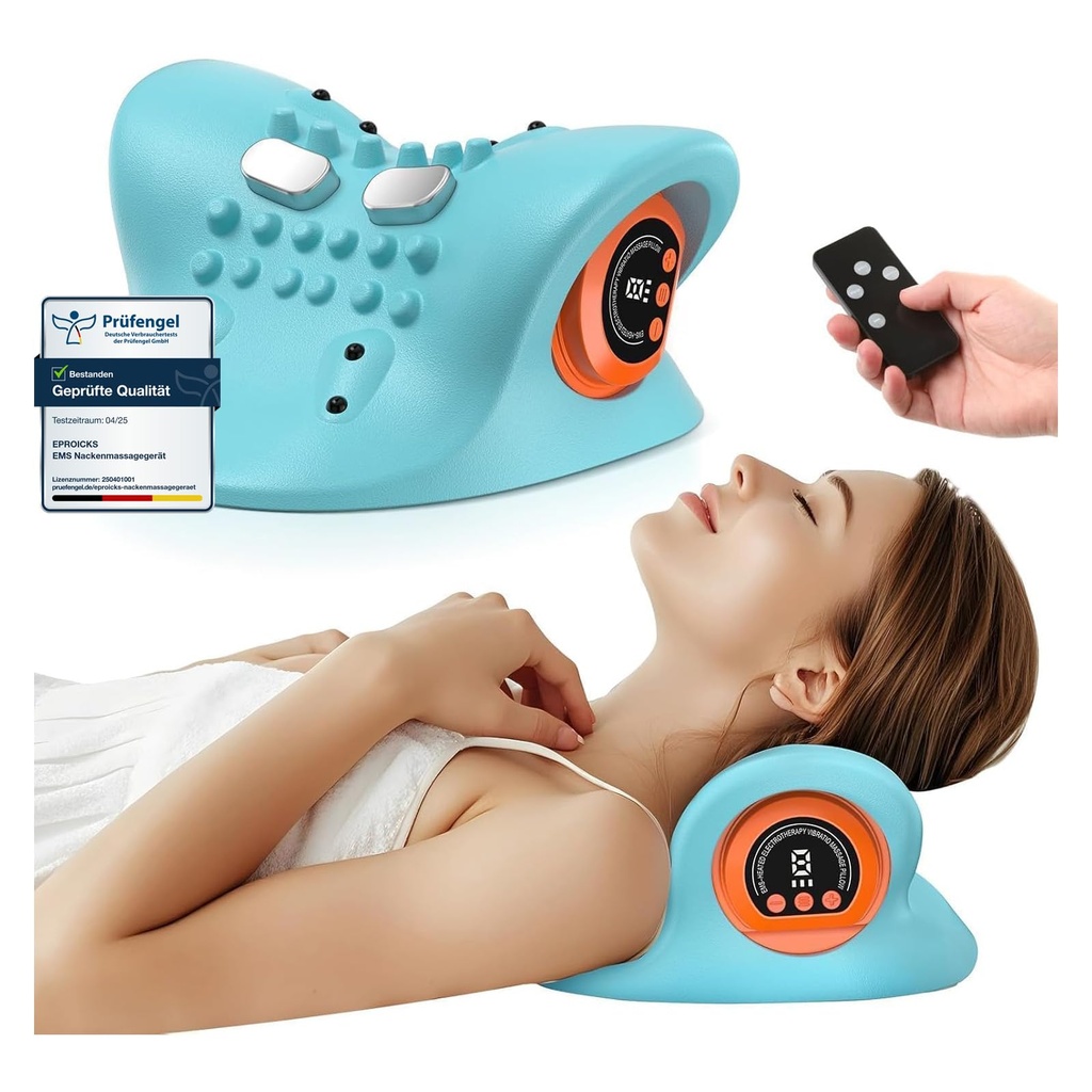 Back Shoulder and Neck Massager with Heat, EMS Back Neck Massager, Neck and Shoulder Relax