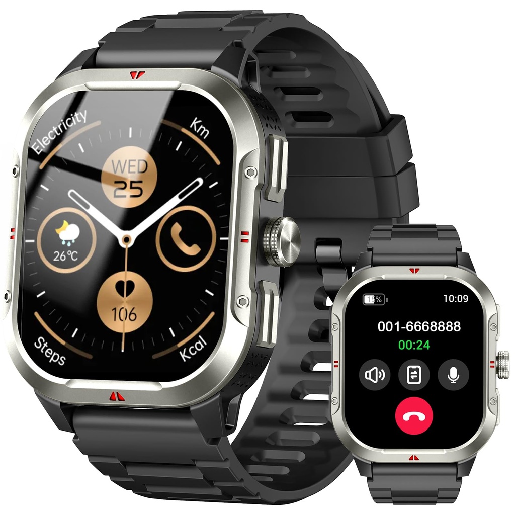 Smart Watch for Men GPS, 2.06"HD Screen Military 2026 New Fitness Watch Answer/Make Call wi