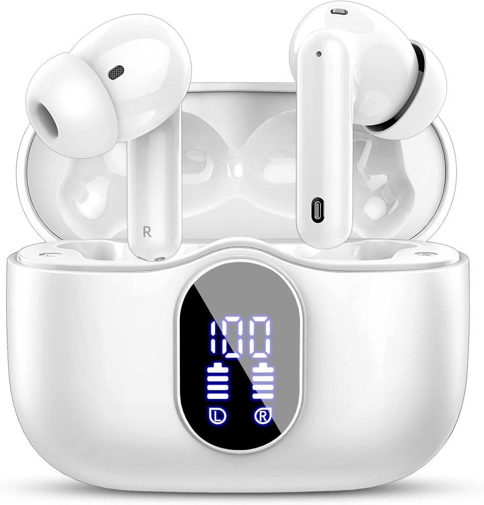 Btootos Wireless Earbuds, Bluetooth 5.3 Headphones In Ear with 4 ENC Noise Cancelling Mic,