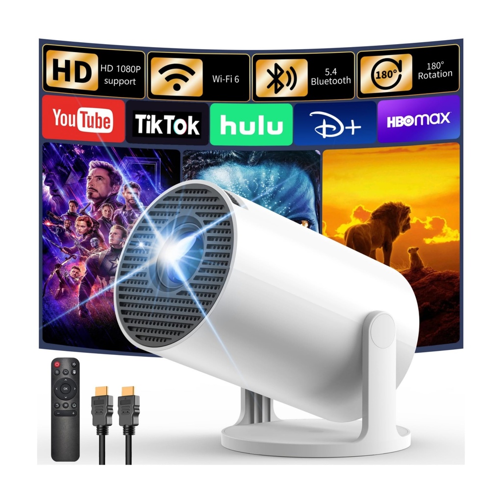[Built-in Apps & 2026 Upgraded] Yoton Mini Projector for Bedroom with WiFi and Bluetooth, Y4
