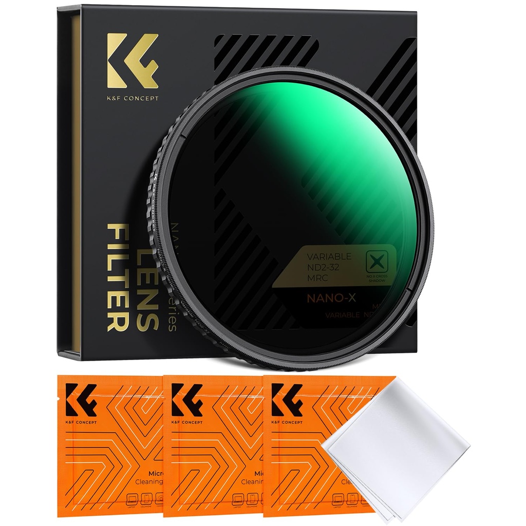 K&F CONCEPT 95mm Variable ND2-32 Filter Adjustable Fader Neutral Density ND2-ND32 Filter