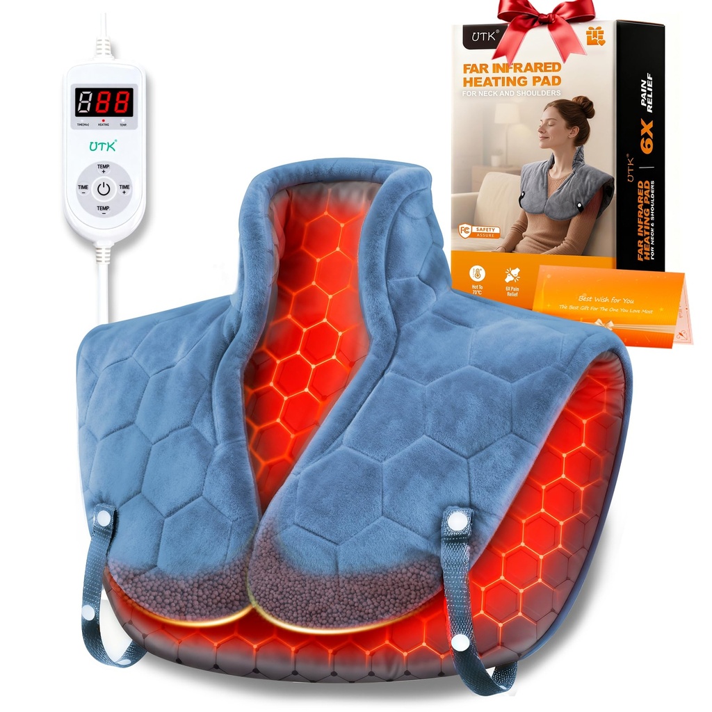 UTK Neck and Shoulder Heat Pad, Gifts for Women, 30s Fast Heat, Up to 70°C