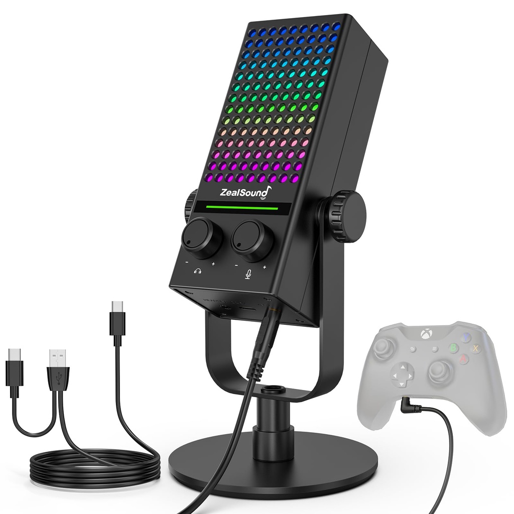 zealsound Gaming Microphone for Xbox & PC Ã¢Â€Â“ USB Microphone with Noise Reduction, Mute