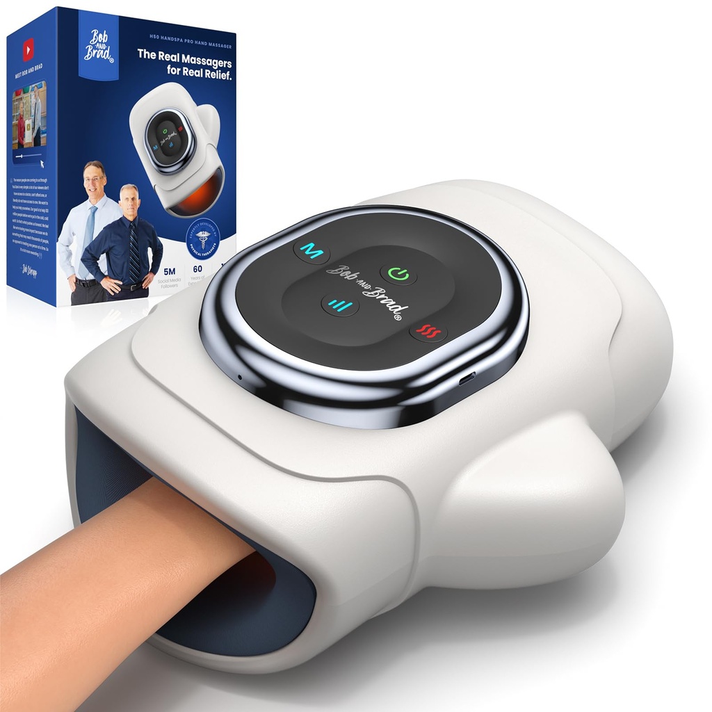 BOB AND BRAD, Hand Massager with Heat and Compression, Individual Fin