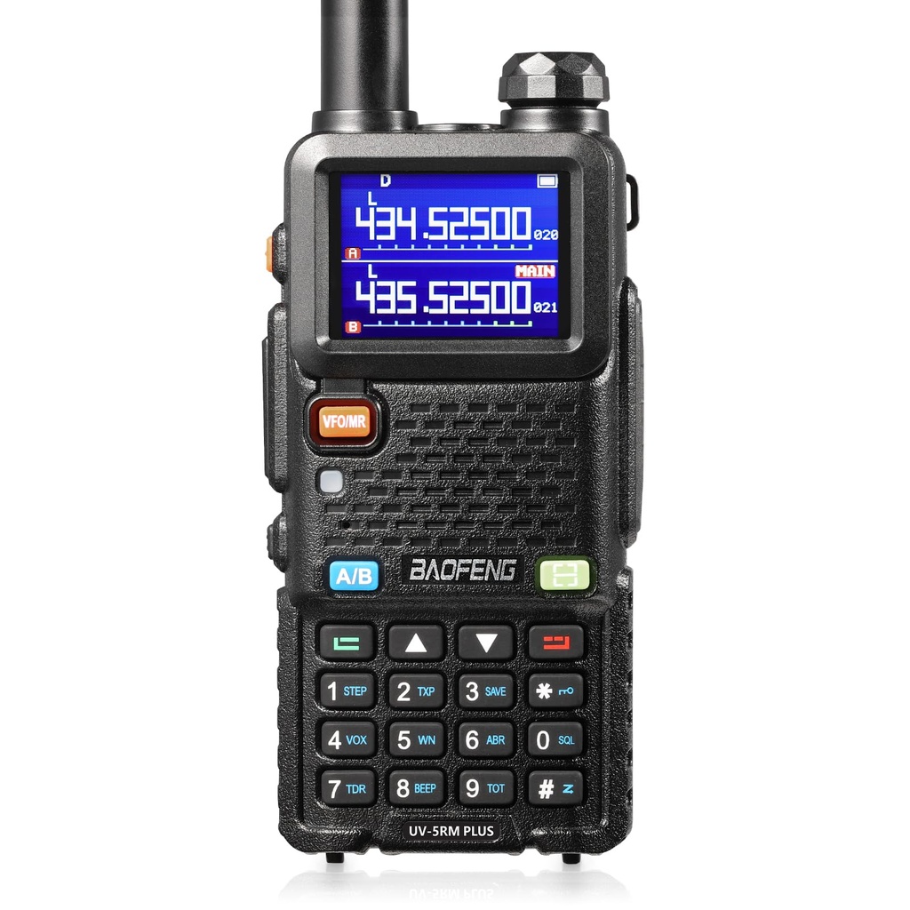 BAOFENG UV-5RM Plus Amateur Radio Multi-Band Walkie Talkie, Rechargeable Handheld Radio 