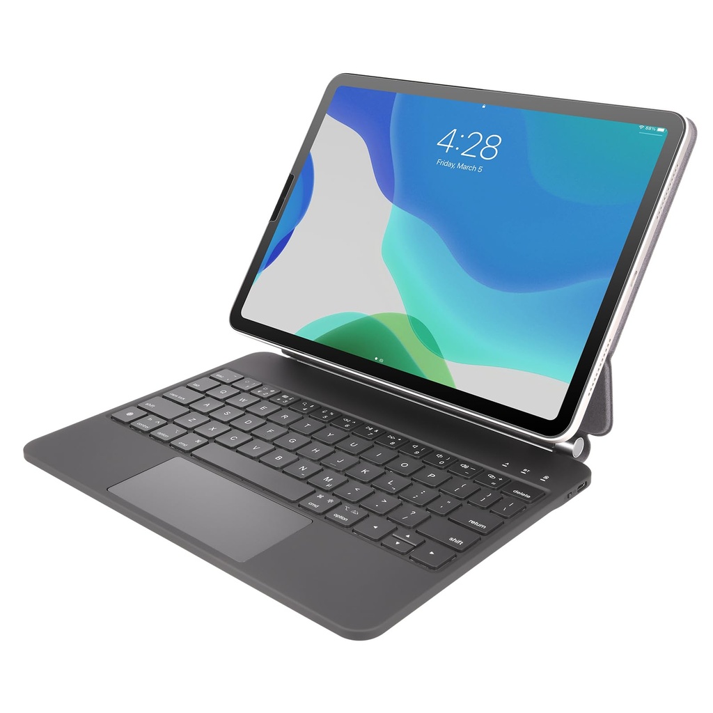 Rii Magnetic Keyboard Case with Touchpad for iPad Air 11 Inch (M2) 2024, Air 5th/4th Gen