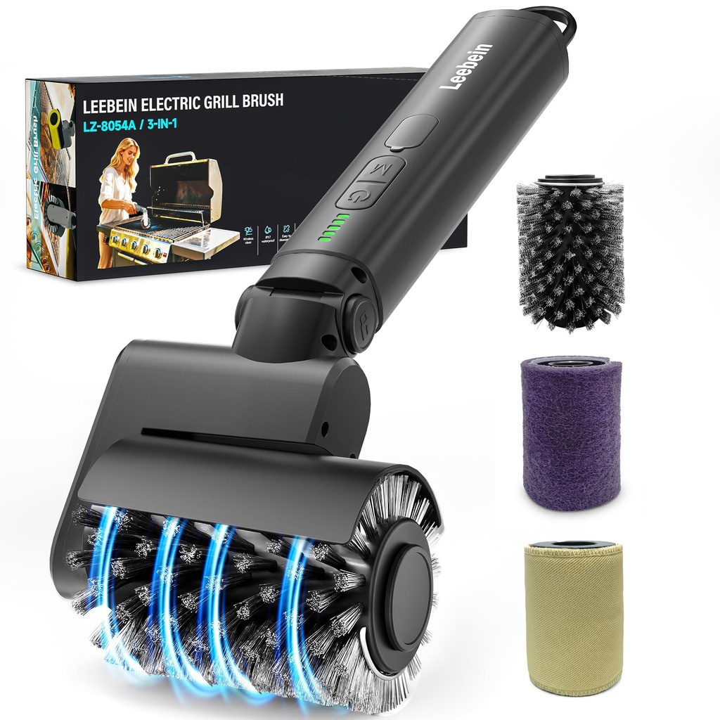 Leebein Electric Grill Brush for Outdoor, 2026 Upgraded BBQ Grill Cleaner