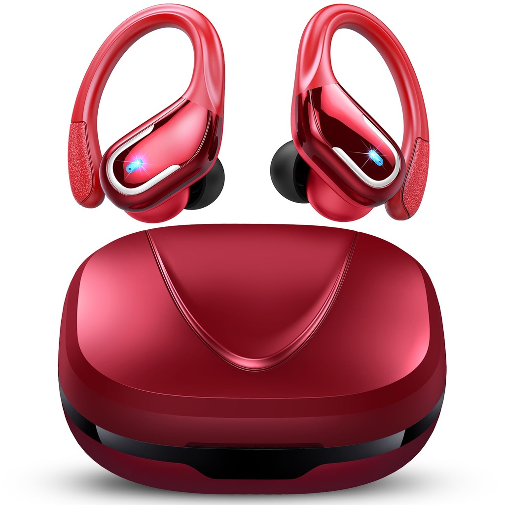 Ltinist Wireless Earbud, Bluetooh 5.4 Headphones Pure Bass Sound with Earhooks, 75H Battery