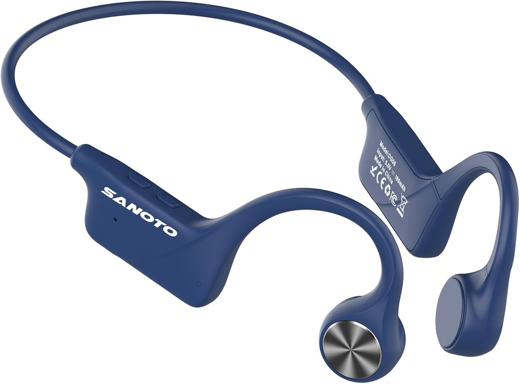 SANOTO Bone Conduction Headphones, Open Ear Headphones IPX5 Sweatproof Bluetooth 5.3