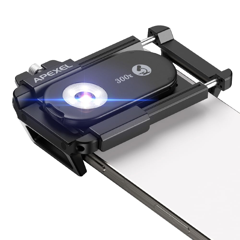 APEXEL 300X Smartphone Microscope Professional Trichome Analysis
