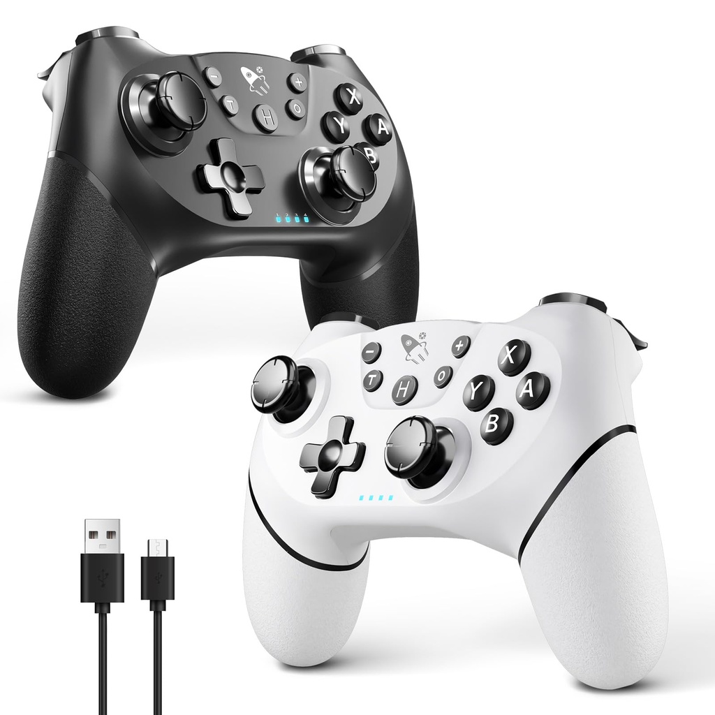 AceGamer 2pcs Wireless Controller for Switch/Switch 2/Lite/OLED, Switch Pro Controller