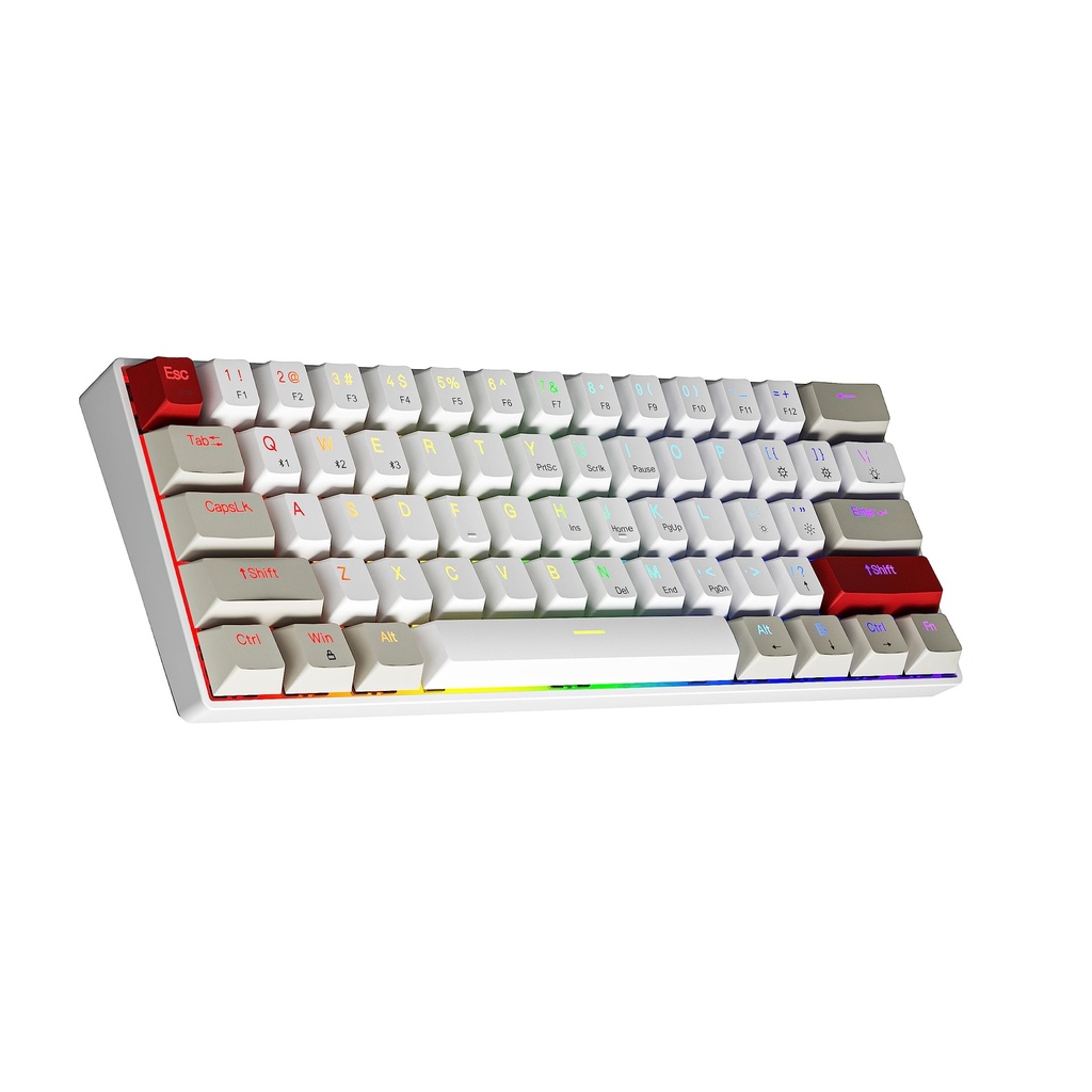 NEWMEN GM610 Wireless Mechanical Keyboard,60% USB C Wired/Bluetooth/2.4Ghz RGB Backlit 