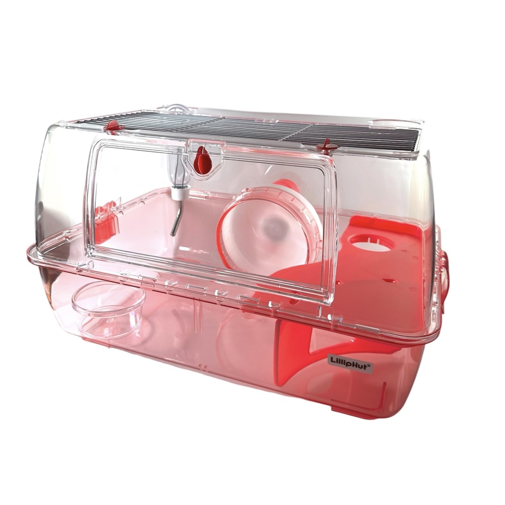 LillipHut Hamster Cage Small Animal Habitat with Accessories, Durable and Compact Des