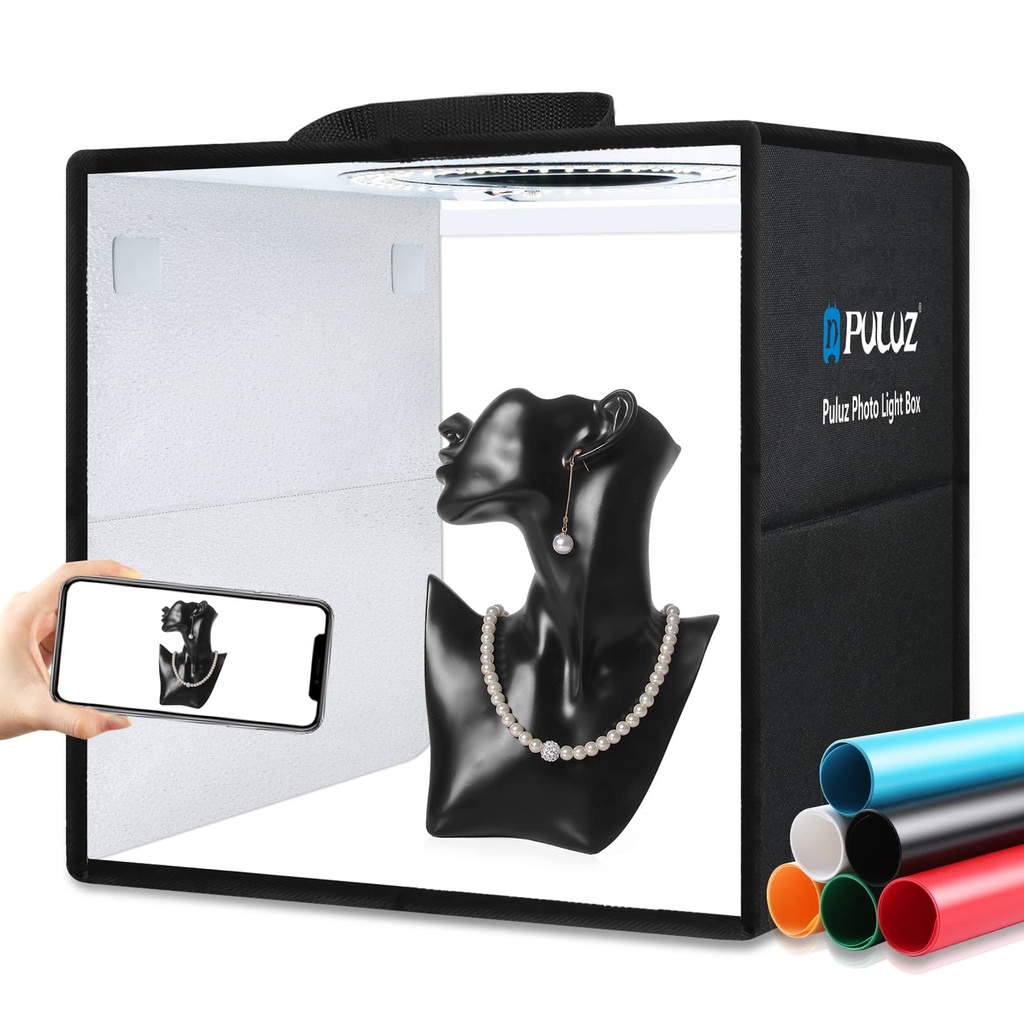 PULUZ Light box Photography,12"x12" Professional Dimmable Photo Studio Box Tent Kit with CRI