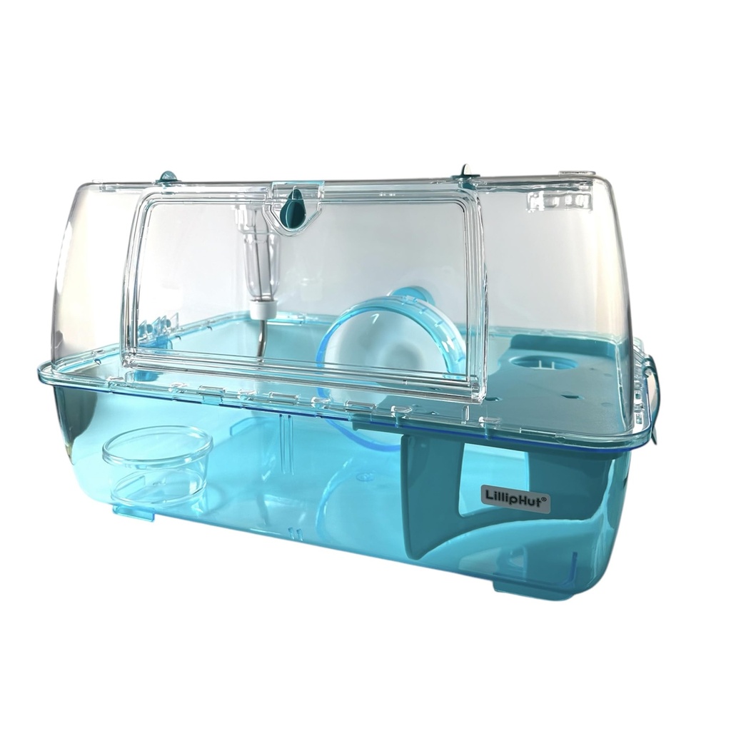LillipHut Hamster Cage Ã¢Â€Â“ Small Animal Habitat with Accessories, Durable and Compact De