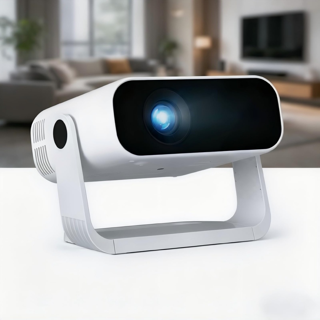 Smart Projector Built-in Apps, Android 14, Native 1080P 4K Supported WiFi 6