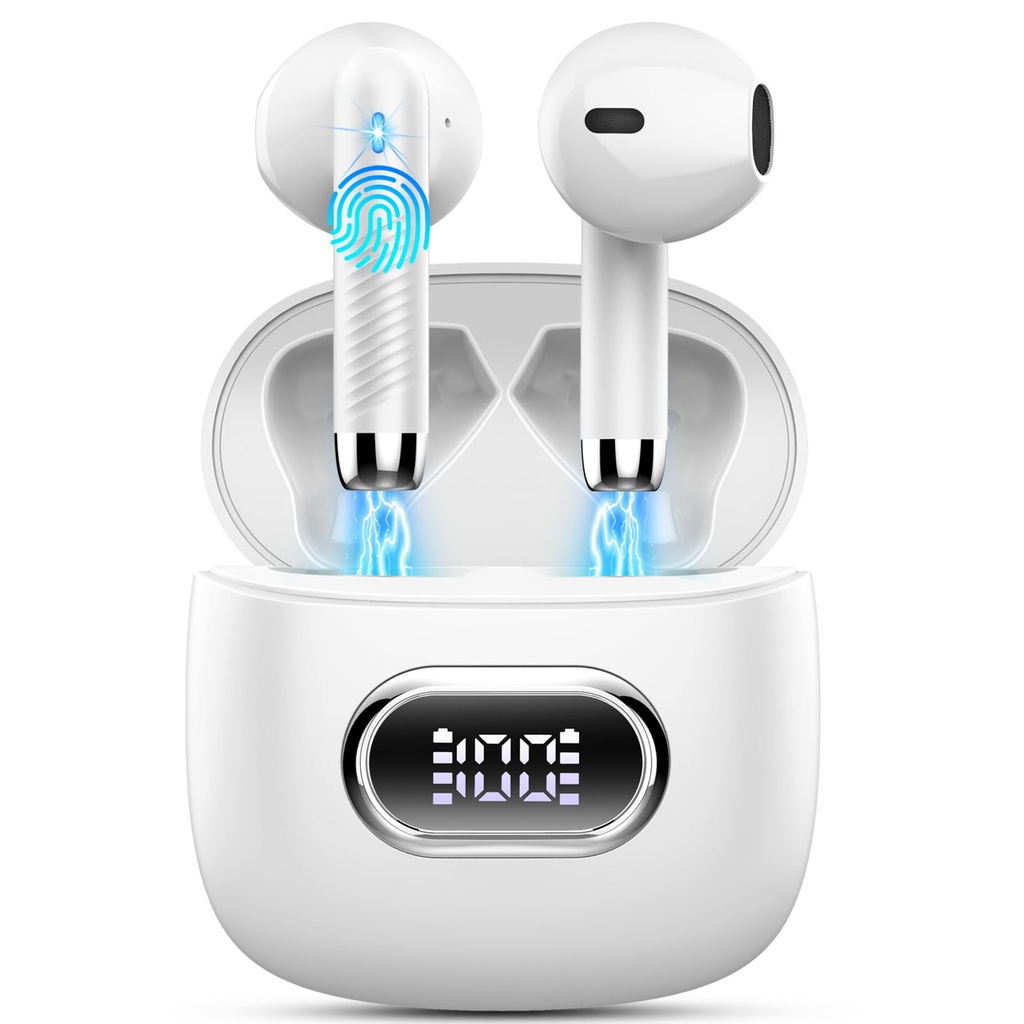 Wireless Earbuds, Bluetooth 5.4 Headphones 2026 Wireless Headphones with Deep Bass, New Min