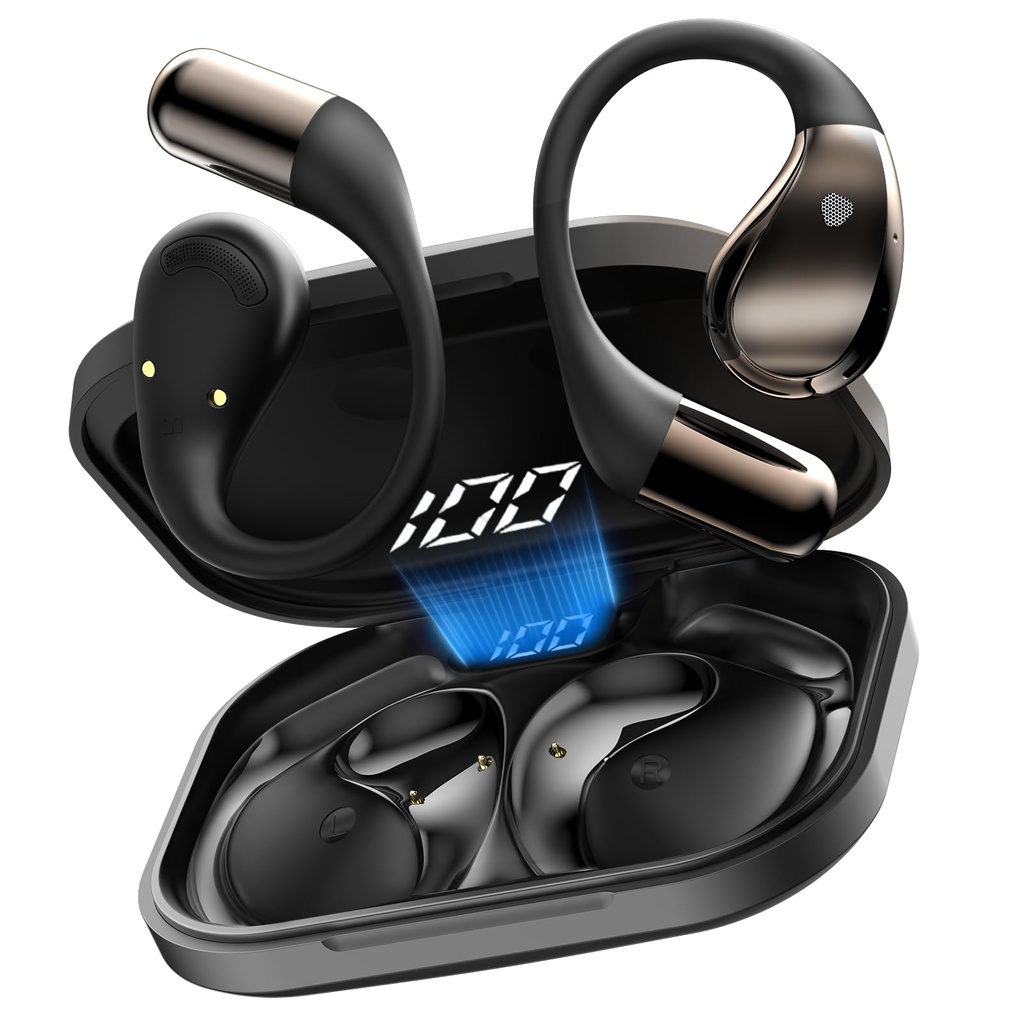 Conyat Open-Ear Headphones, Bluetooth 6.0 Wireless Earbuds Powerful Sound, 40H Open Ear Ear