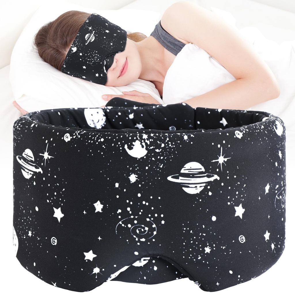 Sleep Mask, Ice Silk Eye Masks with Adjustable Strap, Mulberry Silk Eye Sleep Shade Cover,