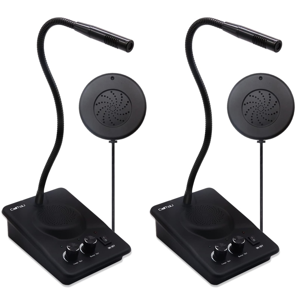 DAYTECH 2-Way Intercom System - Counter Speaker with Volume Control - Anti-Interference for