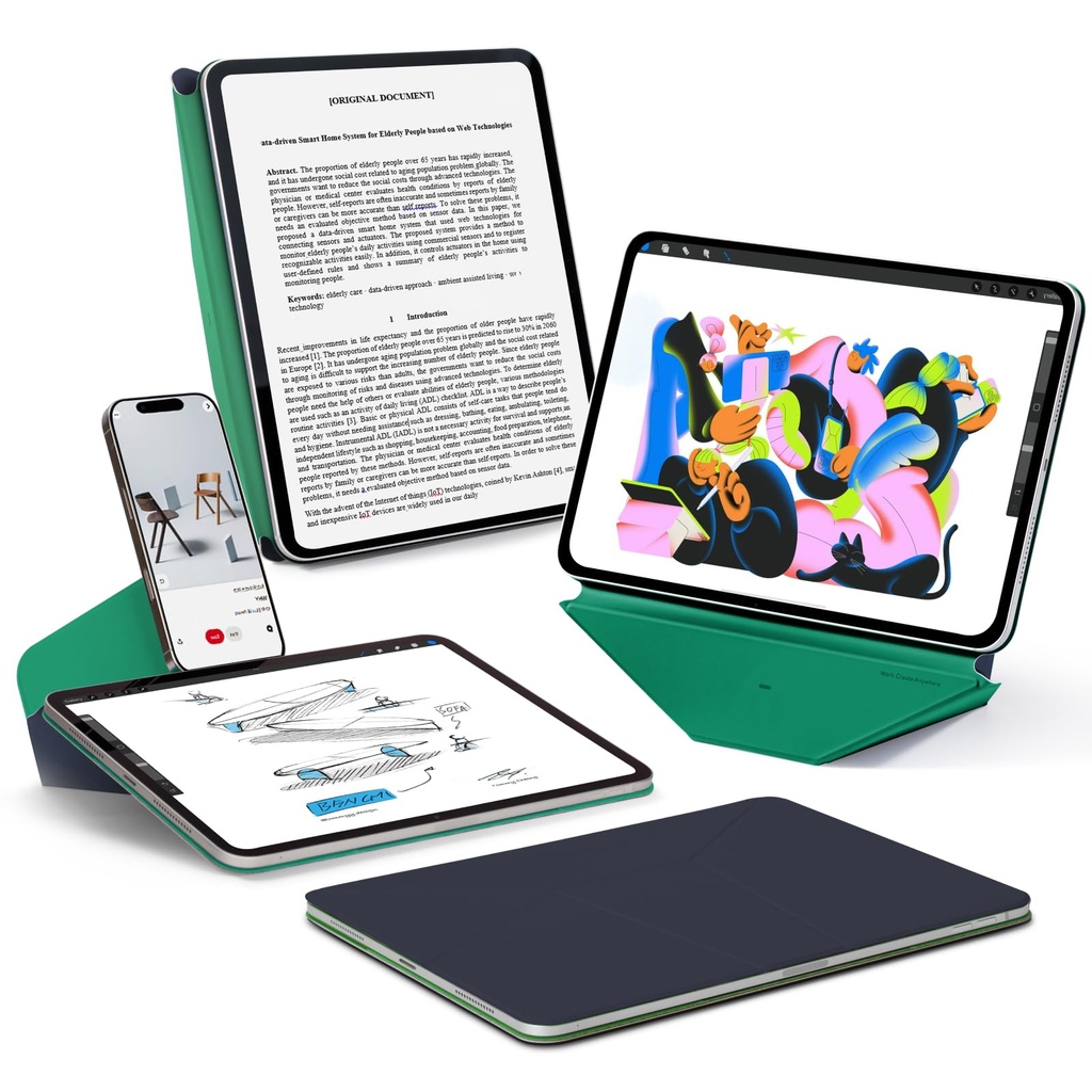 MOFT Dynamic Folio Case for iPad Pro 13-inch(M5 2025/M4 2024), Silm Magnetic Stand Case wit