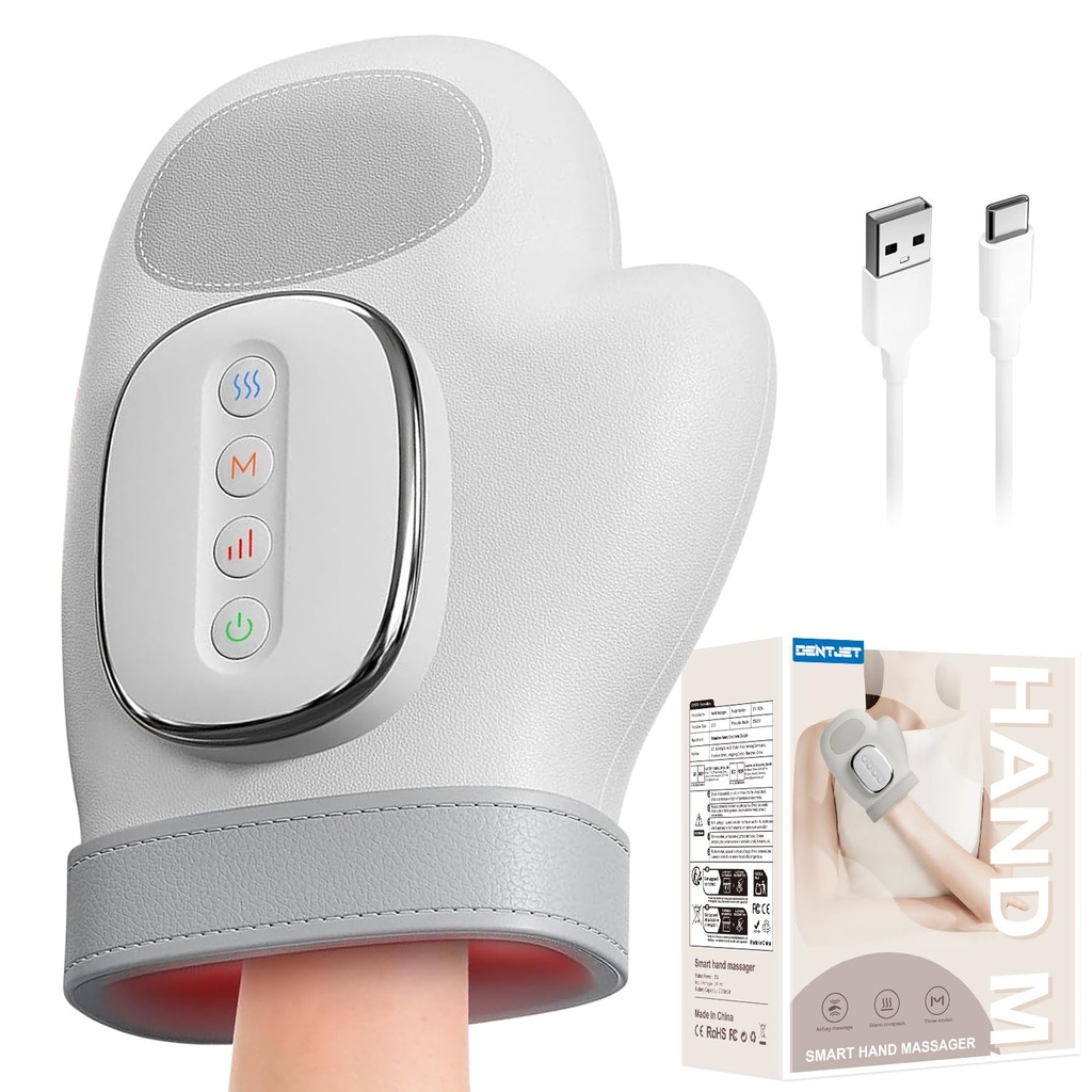 Smart Hand Massager with Heat Compression Relief for Arthritis & Carpal Tunnel Relief, Cordl