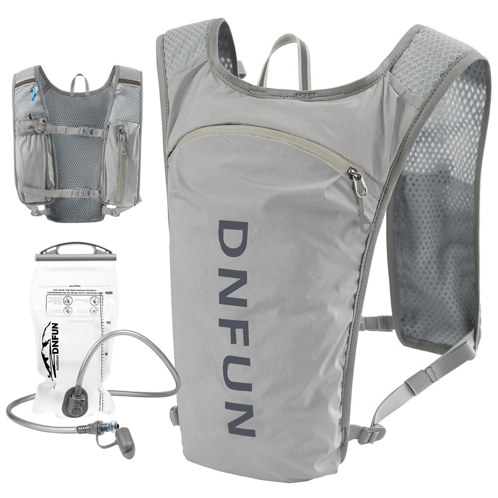 DNFUN Running Vest Women Men Lightweight 5L Running Hydration Vest with Water Bladder Phone