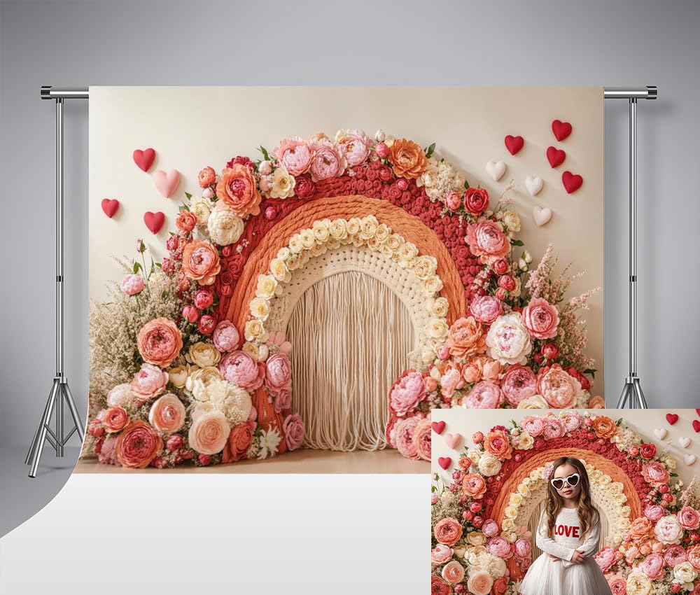 Kate 7x5ft/2.2x1.5m Bohemia Photo Background Arch Retro Floral Backdrop for Photography 
