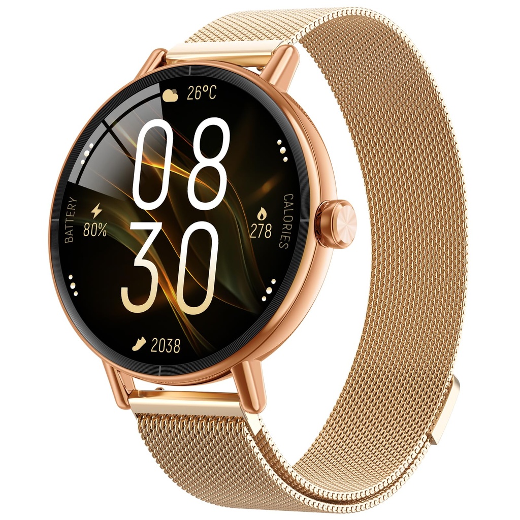 Smart Watches for Women,1.27" HD 43mm Fitness Tracker Answer/Make Call, Heart Rate/Sleep/Sp