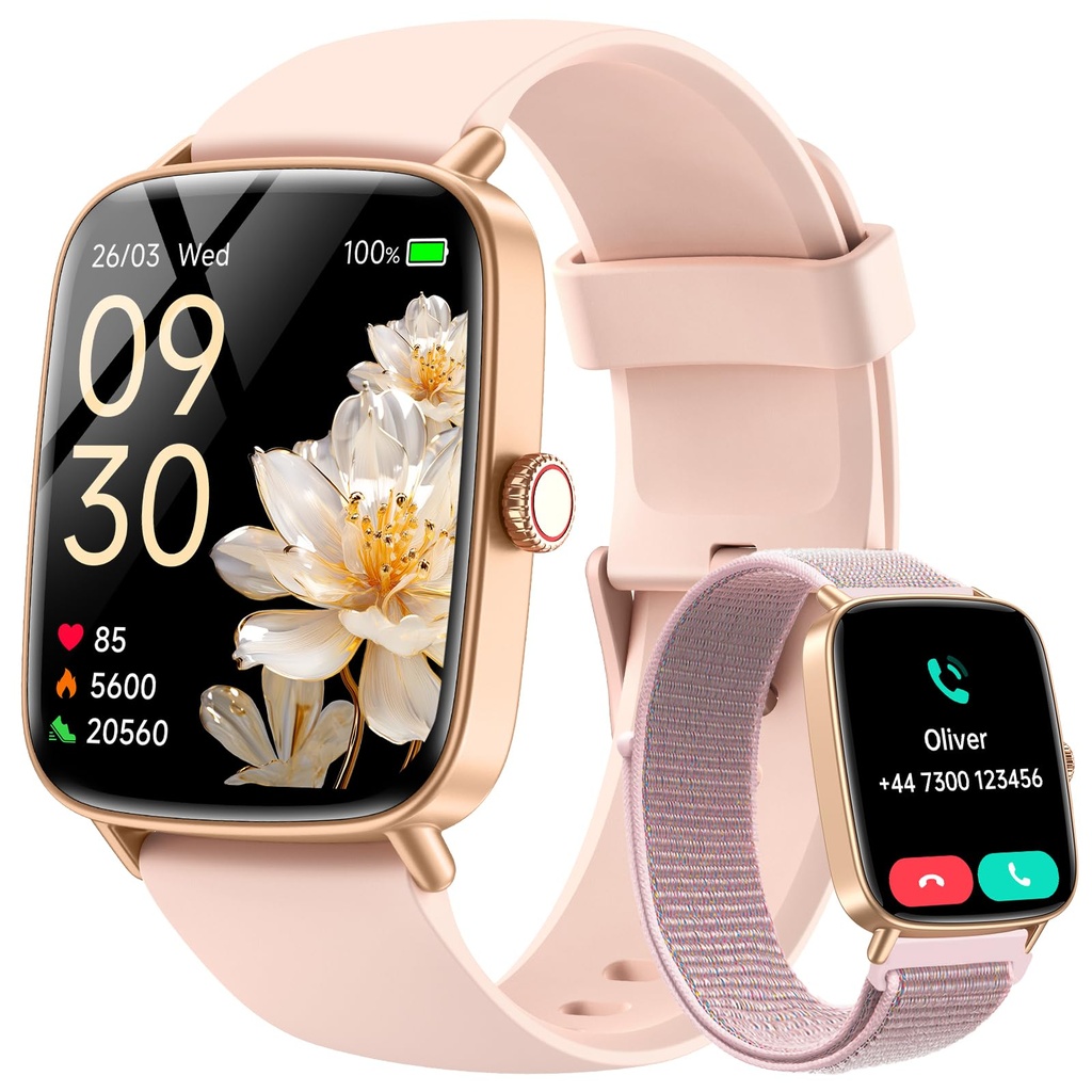 Smart Watches for Women (Answer/Make Calls),1.85" HD Screen Fitness Watch with Bluetooth 5.