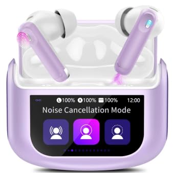 Wireless Earbuds, Bluetooth 5.4 Headphones with Multifunctional Touch Screen, 48H HiFi Stere