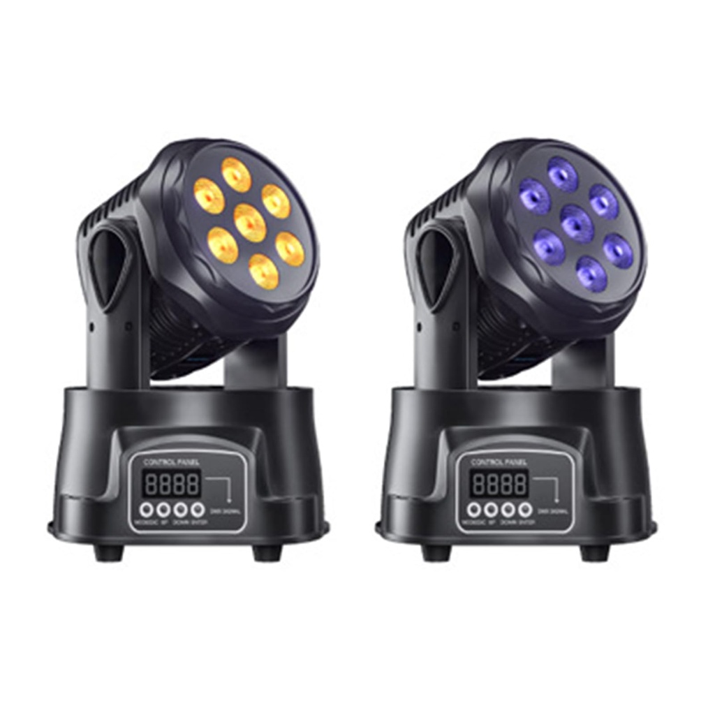 Areyourshop 2-Pack Moving Head Disco Lights - LED RGBW 70W DJ Stage Lights with Voice Contr