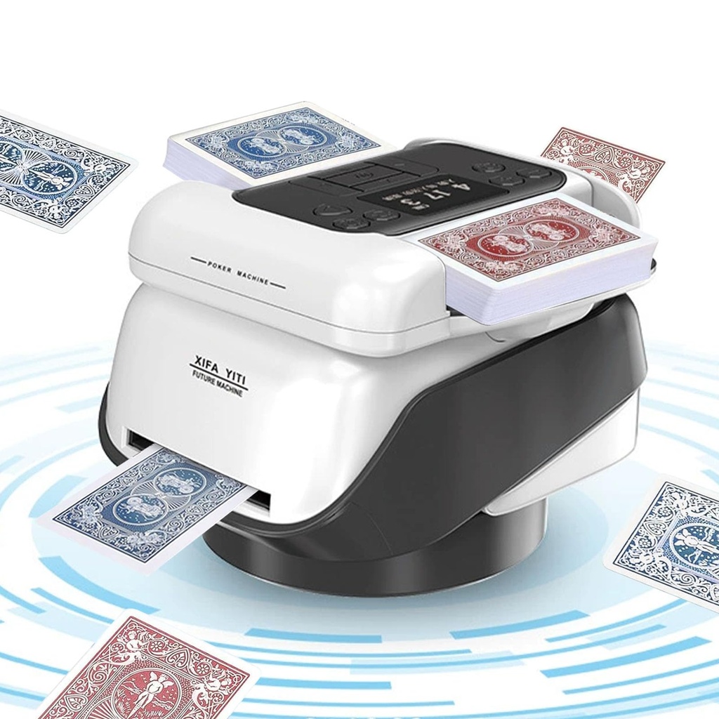 Polegas 2-in-1Automatic Card Shuffler and Dealer Machine,Support 2-8 Players,360Ã‚Â°Rotatin