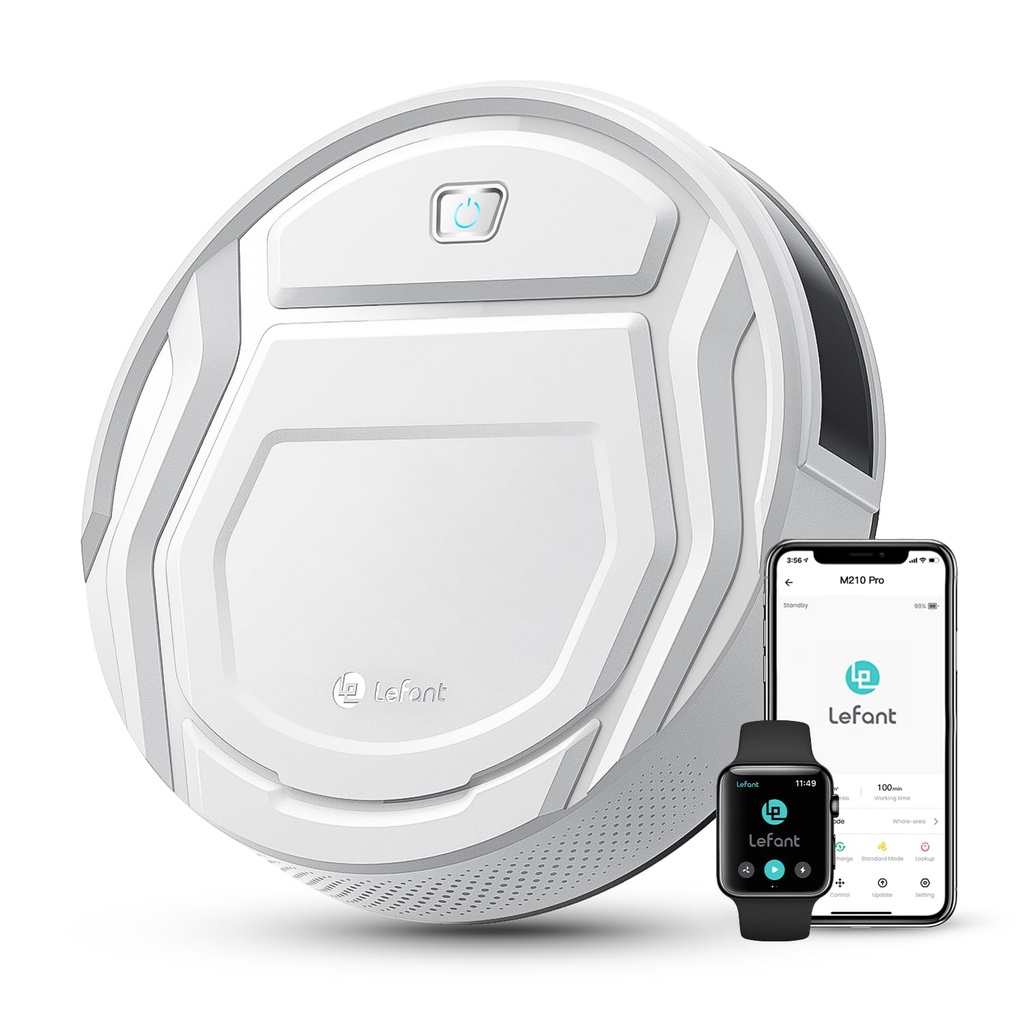 Lefant M210 Robot Vacuum Cleaner, 2200Pa Strong Suction, 7.8cm Thin 28cm DIA