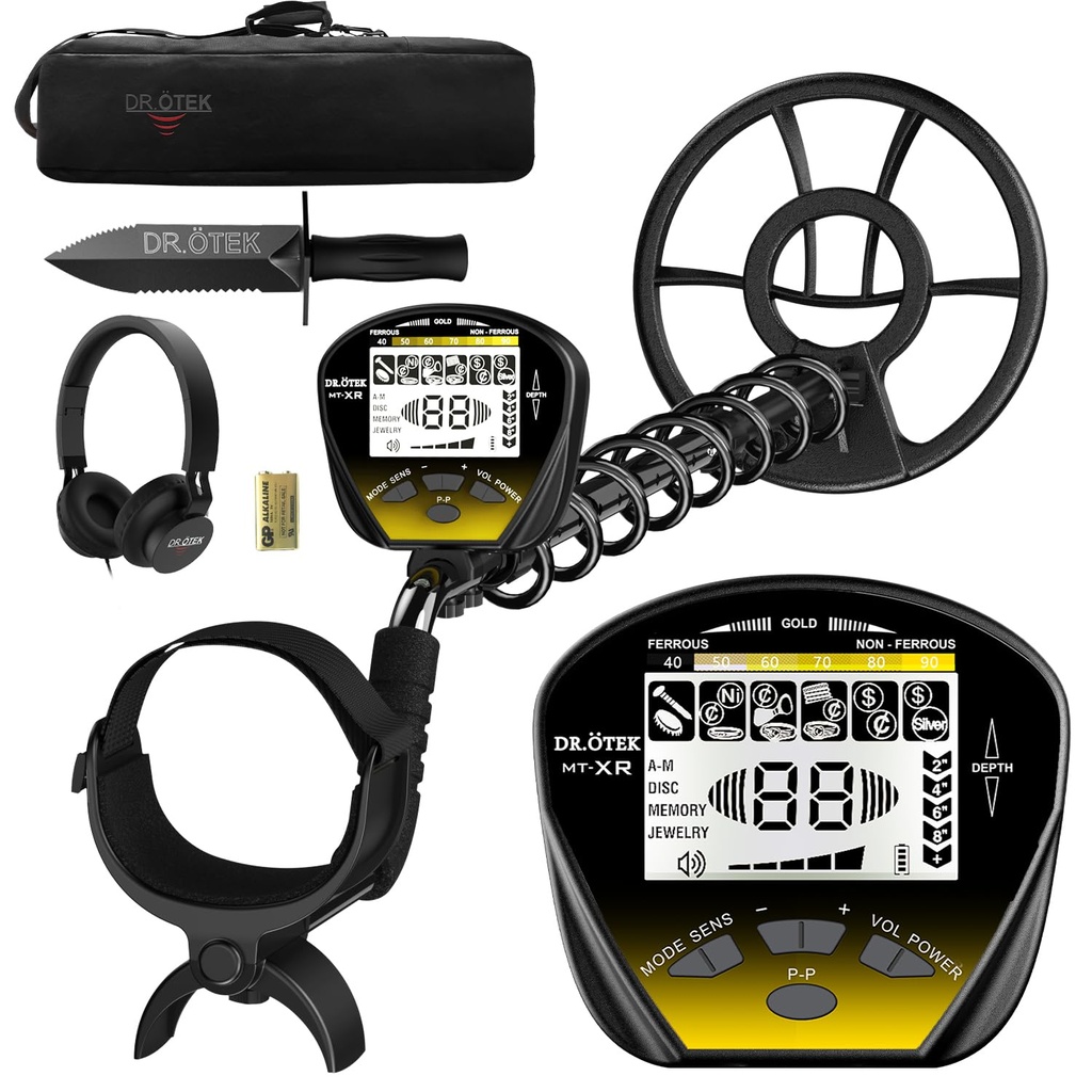 DR.OTEK Metal Detector for Adults Professional, Gold Metal Detector