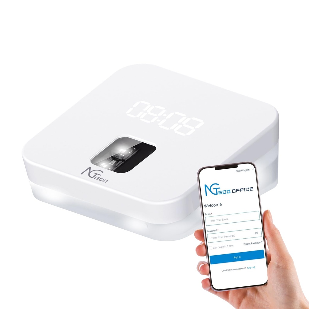 NGTeco Cloud Clocking in Machine, Remote Control Fingerprint Time Ckocks, Customization Rul