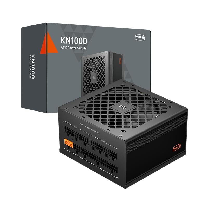 CPS KN1000 Power Supply Fully Modular, 1000W ATX 3.1, 80 Plus Gold Certified, PCIe 5.1 12V-
