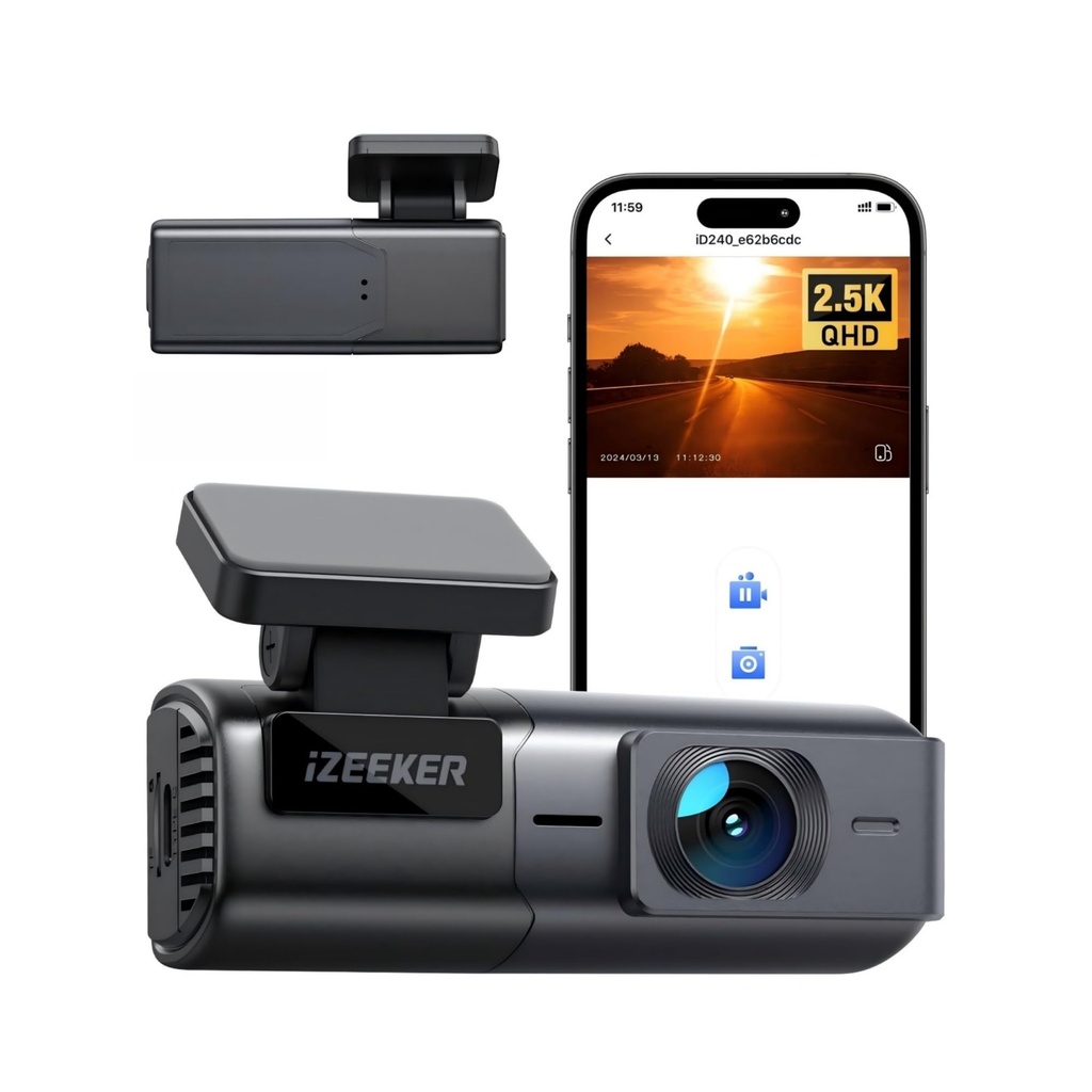 iZEEKER 1440P Dash Cam with WiFi, 2.5K QHD Dashcam, Mini Dash Camera with WDR