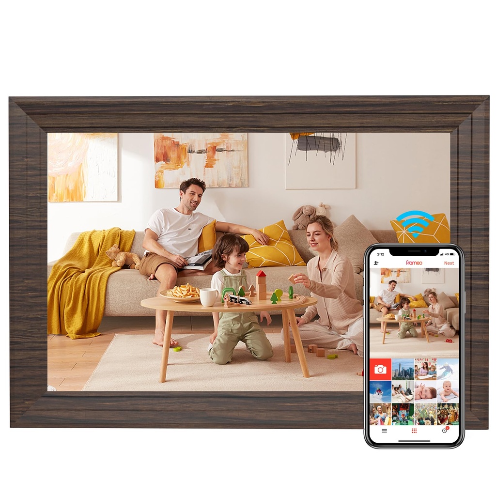Aorpdd 10.1 Inch WiFi Cloud Digital Photo Frame, 1280 * 800 Resolution 16:10 HD IPS Touch S