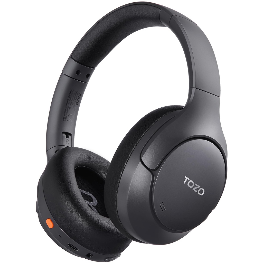 TOZO HT3 Bluetooth Headphones, Active Noise Cancelling with 5-Mic AI Chat, Wireless Over Ea