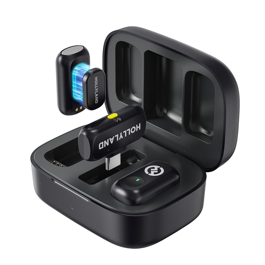 Hollyland LARK A1 Wireless Mini Microphone for iPhone15/16 & Android, Pure Sound, Noise Can