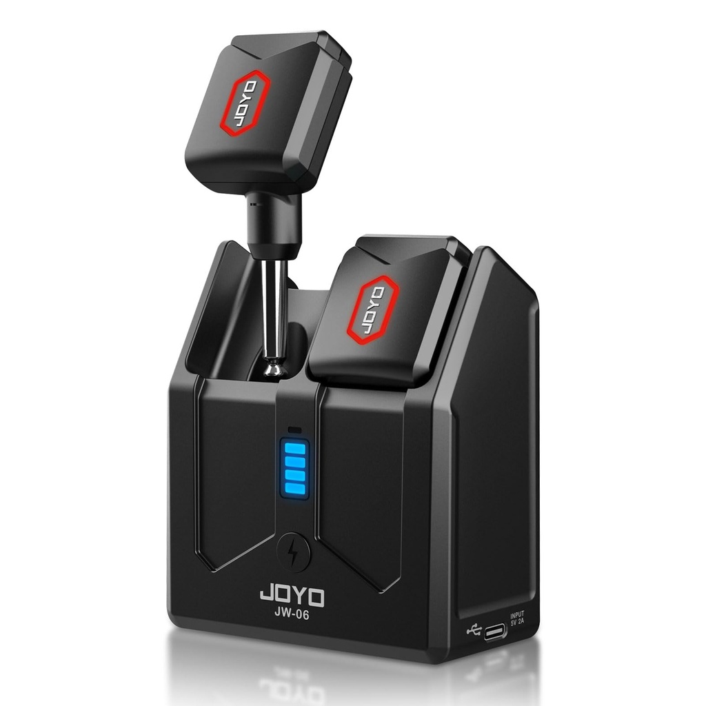 JOYO 5.8Ghz Wireless Guitar Transmitter and Receiver System with Charging Box 4 Signal Chann