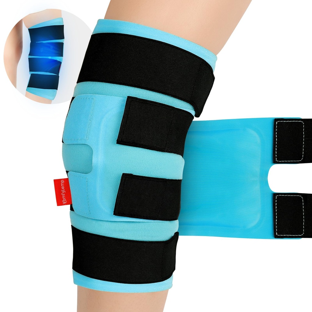 Comfytemp XXL Full Coverage Knee Ice Pack Wrap, Large Ice Pack for Knee Comfort, Reusable H