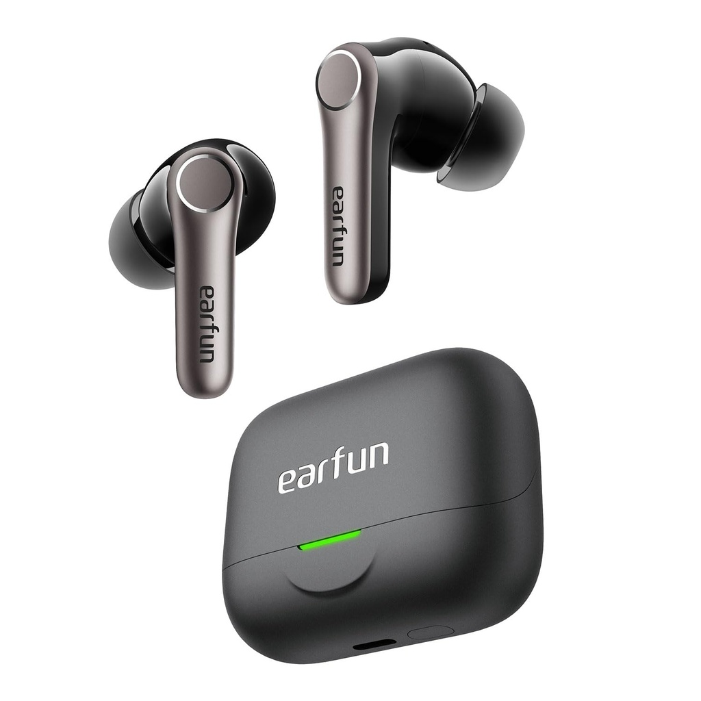 EarFun Pro 4+ Adaptive Noise Cancelling Earbuds, Bluetooth 6.0 Noise Cancelling Earbuds Dual