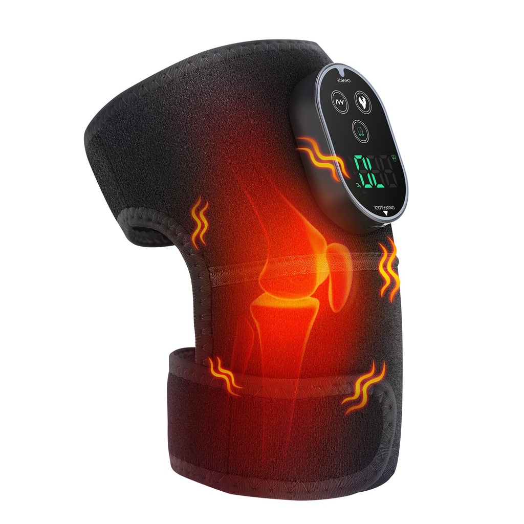 Cordless Heated Knee Brace Wrap, K-nee Heating Pad With Touch Screen Control, Adjustable Kne